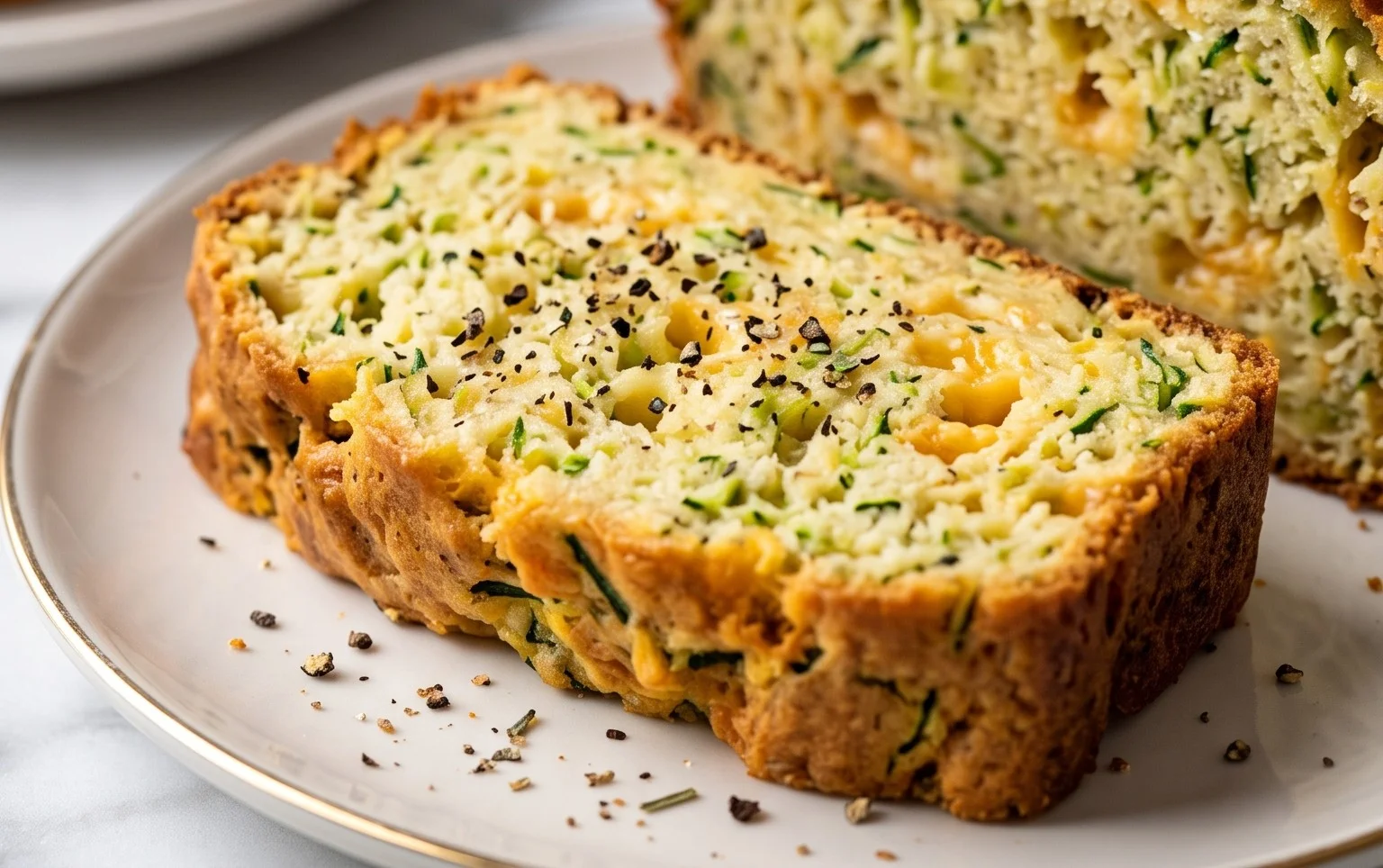 Savory Zucchini Cheddar Quick Bread