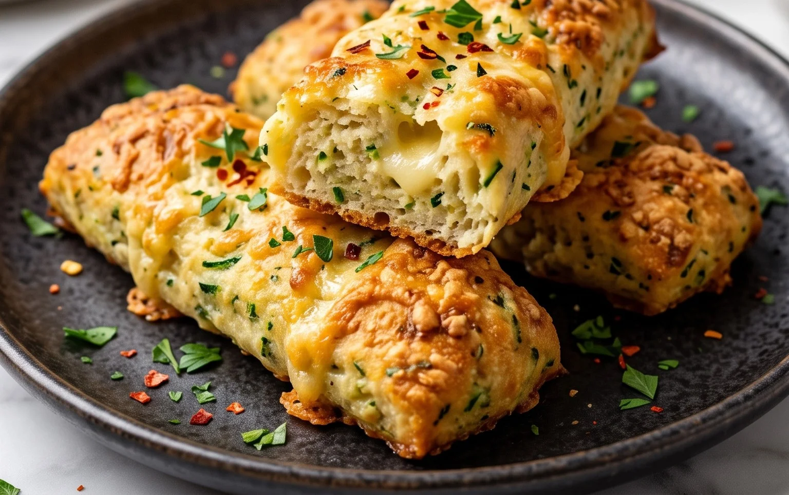 Cheesy Zucchini Breadsticks